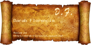 Darab Florencia névjegykártya